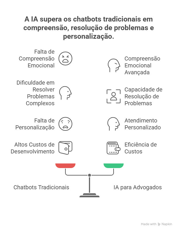 Chatbot para advogados: as diferenças entre ferramentas tradicionais e a revolução da IA no atendimento jurídico - Luiza Hansen