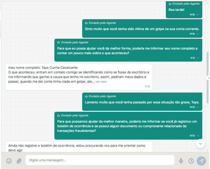 Triagem inteligente do Chat Jurídico