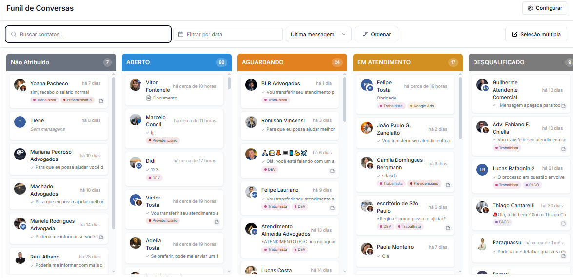 CRM do Chat Jurídico